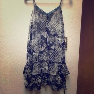 Paisley strapless dress